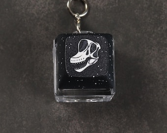 Brachiosaurus Keycap Keychain - Skull Keycap - Clicky Keychain - Fidget toy - Excavation Paleontology