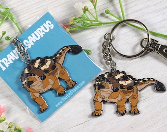 Ankylosaurus  I  Hard Enamel Keychain  I  Metal  I  Dinosaur Keychain