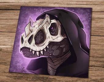 Square art print - Reaper Dinosaur