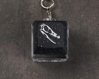 Raptor Skull Keycap Keychain - Clicky Keychain - Fidget toy - Excavation Paleontology
