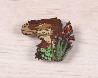 Velociraptor Pin - Hard Enamel Pin - Dinosaur Pin