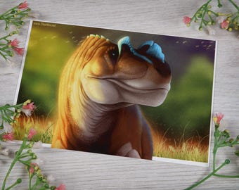 Postcard - Ceratosaurus Portrait Painting