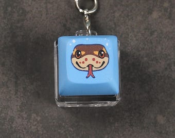 Snake Keycap Keychain - Ballpython - Clicky Keychain - Fidget toy