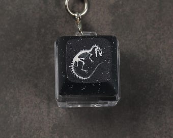 Allosaurus Keycap Keychain - Skeleton Keycap - Clicky Keychain - Fidget toy - Excavation Paleontology