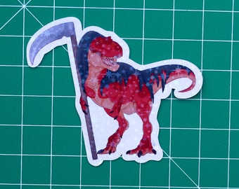 Halloween Tyrannosaurus - Reaper - Dinosaur Sticker