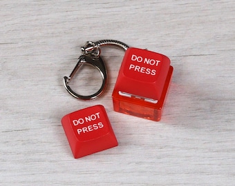 Funny Keycap - Do not Press - Clicky Keychain - Fidget toy