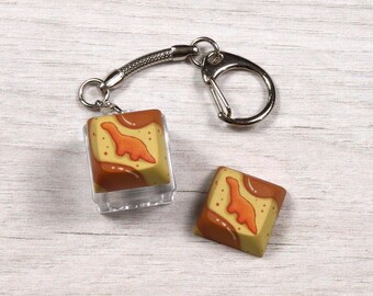 Dinosaur Keycap - Nugget Bronto Dino - Clicky Keychain - Fidget toy