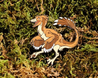 Velociraptor Metal Pin - Dinosaur