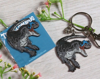 Ceratosaurus  I  Hard Enamel Keychain  I  Metal  I  Dinosaur Keychain