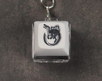 Spinosaurus Keycap Keychain - Dino Keycap - Clicky Keychain - Fidget toy