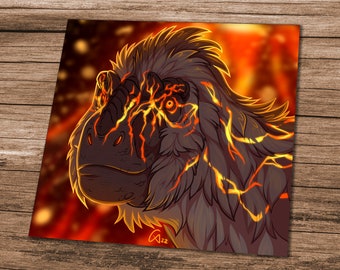 Square art print - Magma Yutyrannus