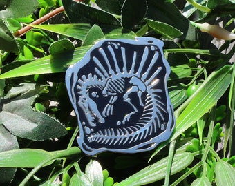 Spinosaurus Skeleton Metal Pin - Dinosaur