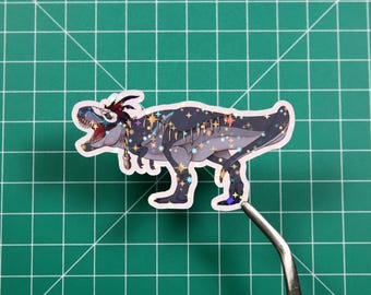 Halloween Dinosaur Sticker - Voodoo Tyrannosaurus