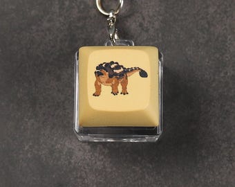 Ankylosaurus Keycap Keychain - Anky Keycap - Clicky Keychain - Fidget toy