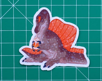 Halloween Spinosaurus - Pumpkin spice - Dinosaur Sticker