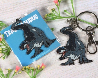 Yutyrannus  I  Hard Enamel Keychain  I  Metal  I  Dinosaur Keychain
