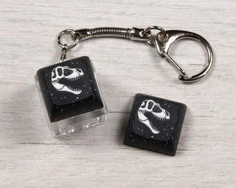 Dinosaur Keycap - Tyrannosaurus Skull - Clicky Keychain - Fidget toy - Excavation Paleontology