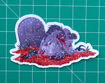 Halloween Raptor - Zombie - Dinosaur Sticker