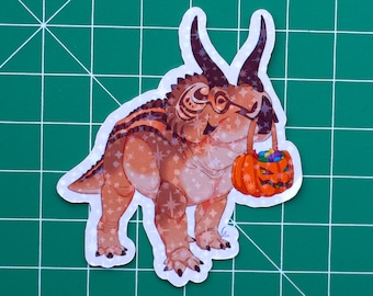 Halloween Triceratops - Candy hunt - Dinosaur Sticker