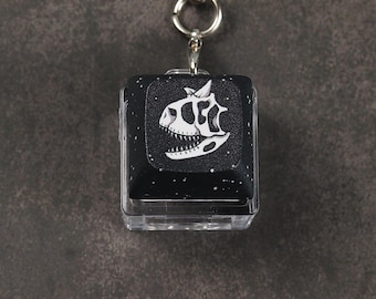 Carnotaurus Keycap Keychain - Skull Keycap - Clicky Keychain - Fidget toy - Excavation Paleontology