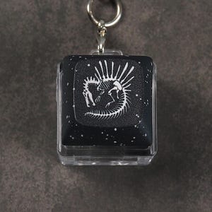 Spinosaurus Skelett Keycap Schlüsselanhänger: Clicky Fidget Spielzeug