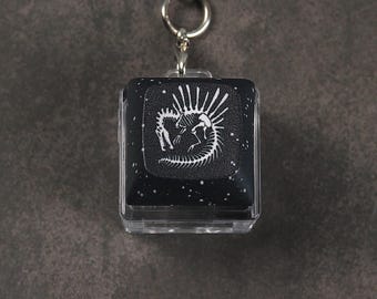 Spinosaurus Keycap Keychain - Skeleton Keycap - Clicky Keychain - Fidget toy - Excavation Paleontology