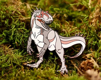 Allosaurus Albino - Metal Pin - Dinosaur