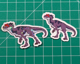 Allosaurus Sticker - 2 variants - Handmade - Vinyl - Shiny sparkle