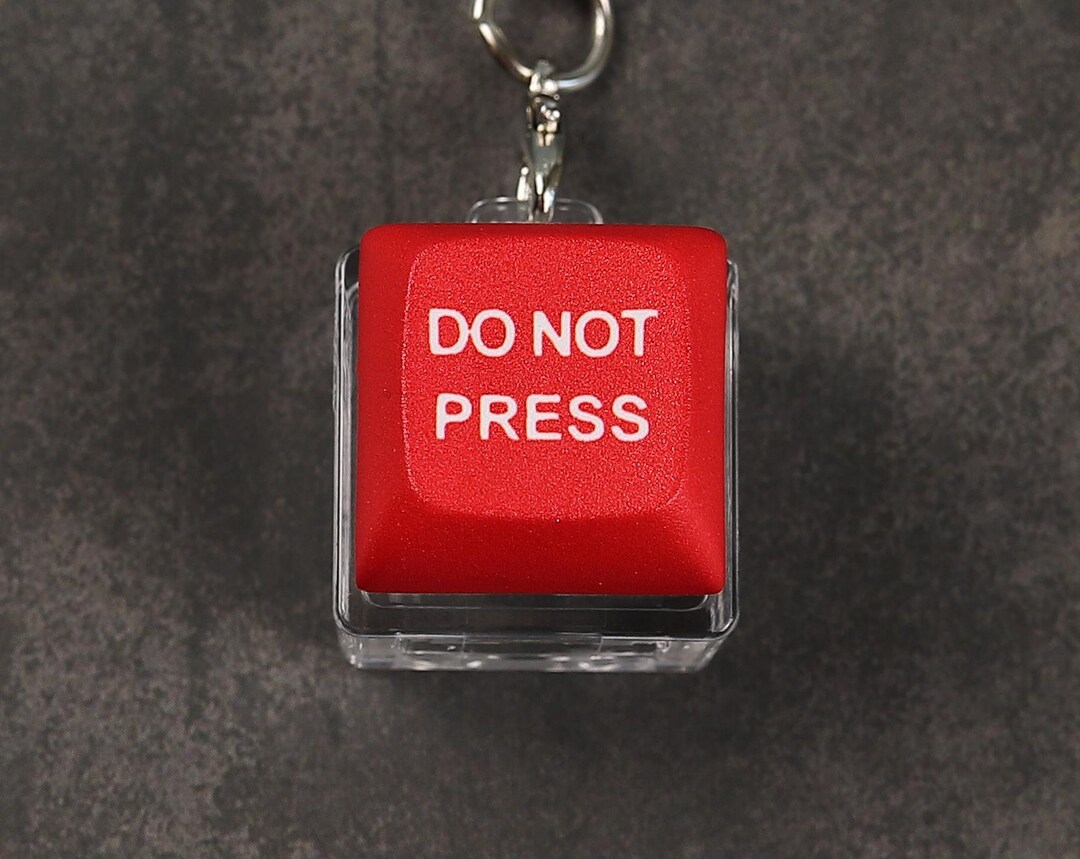 Funny Keycap - Do Not Press - Clicky Keychain - Fidget Toy - Etsy