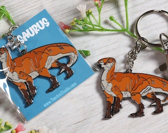 Iguanodon  I  Hard Enamel Keychain  I  Metal  I  Dinosaur Keychain