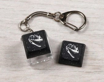 Dinosaur Keycap - Ceratosaurus Skull - Clicky Keychain - Fidget toy - Excavation Paleontology