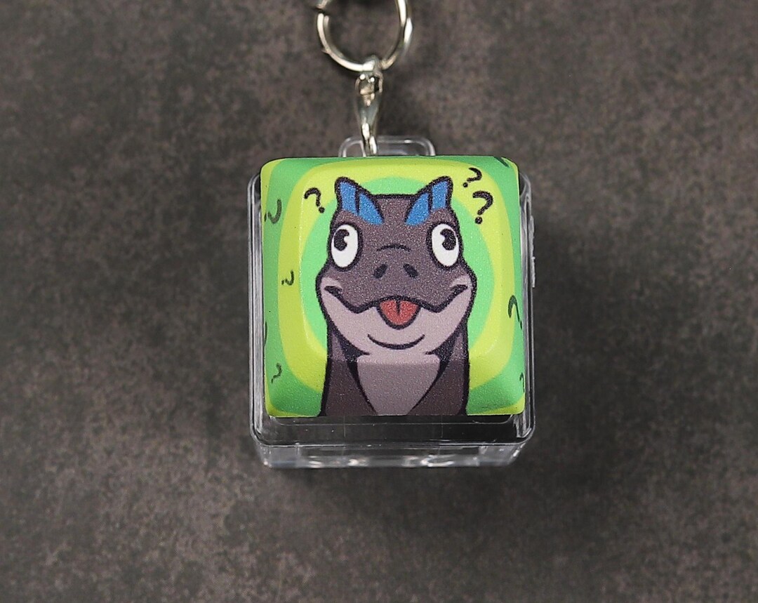 Derpy Dino Clicky Keycap Keychain - Fidget Toy - Etsy