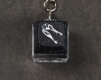 Spinosaurus Keycap Keychain - Skull Keycap - Clicky Keychain - Fidget toy - Excavation Paleontology