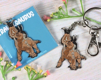 Diabloceratops  I  Hard Enamel Keychain  I  Metal  I  Dinosaur Keychain