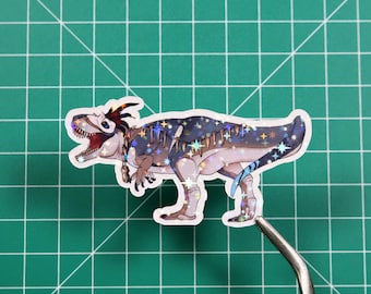 Halloween Dinosaur Sticker - Voodoo Allosaurus
