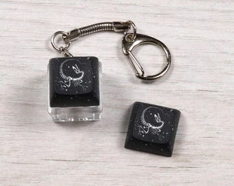Dinosaur Keycap - Raptor Skeleton - Clicky Keychain - Fidget toy - Excavation Paleontology
