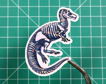 Halloween Dinosaur Sticker - Skeleton Baryonyx