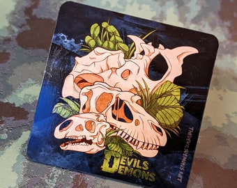 Fridge Magnet - Dinosaur Skulls