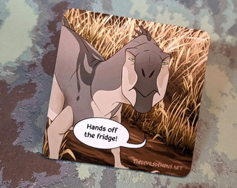 Fridge Magnet - Dinosaur hands off the fridge Sesha