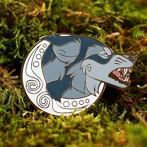 Hati Pin - Hard Enamel Pin - Metal - Wolf - Nordic
