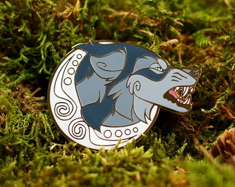 Hati Pin - Hard Enamel Pin - Metal - Wolf - Nordic