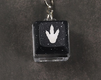 Dinosaur Footprint Keycap Keychain - Clicky Keychain - Fidget toy - Excavation Paleontology