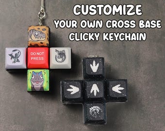 Cross Clicky Keychain - Customize your own - Fidget toy - Soothing toy