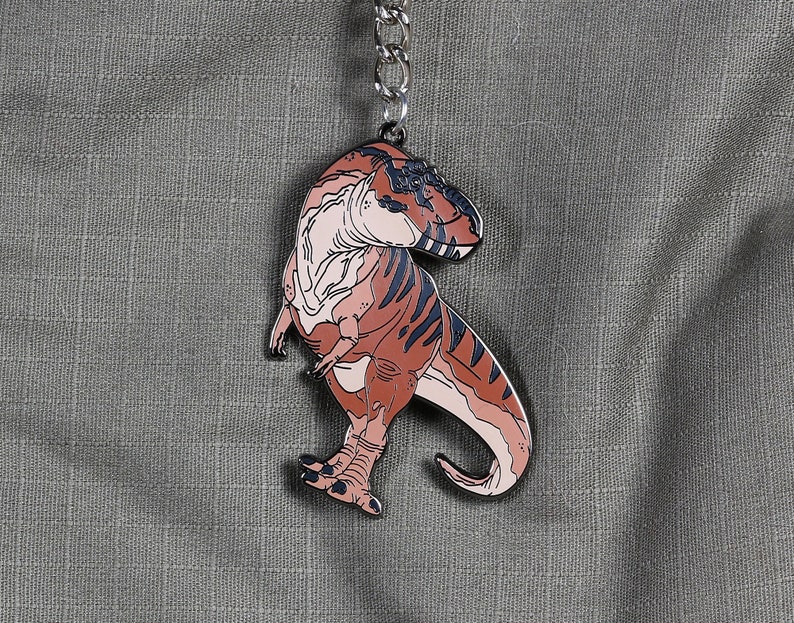 Tyrannosaurus Rex Keychain: Hard Enamel Dinosaur Keychain - Etsy Canada