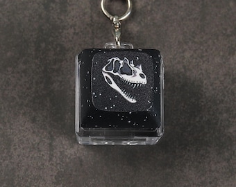 Ceratosaurus Keycap Keychain - Skull Keycap - Clicky Keychain - Fidget toy - Excavation Paleontology
