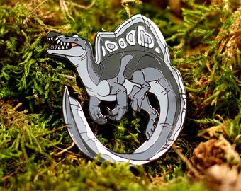 Spinosaurus Metal Pin - Black Edition - Dinosaur