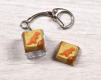 Dinosaur Keycap - Nugget Rex Dino - Clicky Keychain - Fidget toy