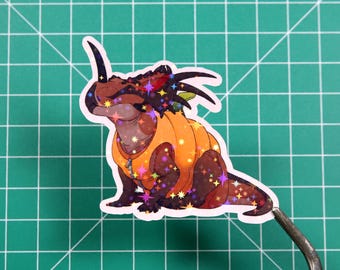 Halloween Dinosaur Sticker - Pumpkin Styracosaurus