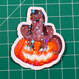 Halloween Velociraptor - Dinosaur Sticker