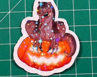 Halloween Velociraptor - Dinosaur Sticker